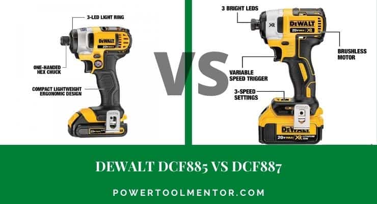 Strength, speed, and control - Dewalt dcf885 vs dcf887